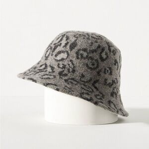 NWT San Diego Hat Company Gray Leopard Print Warm and Cozy Hat